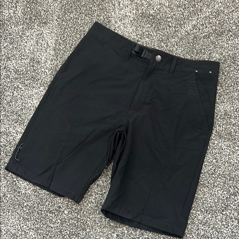 Patagonia Black Flat Front Shorts Versatile Cotton Blend